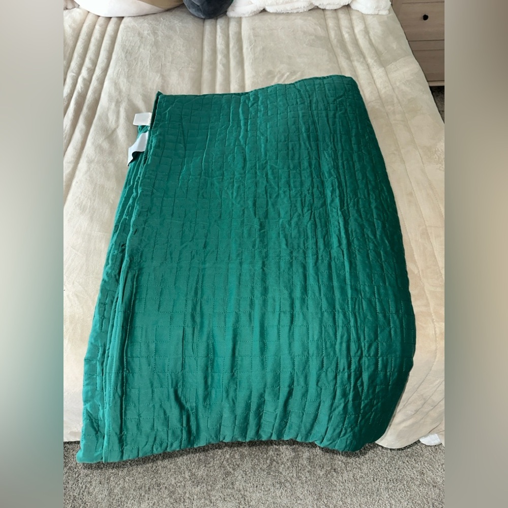 💚 Gravity Cooling Weighted Blanket | 15 lb Twin | Lyocell | Removable Cover - Picture 11 of 12